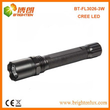 Bulk Sale CE Rohs Aluminum cree 3W Super Bright Police led Flashlight with 2AA Battery